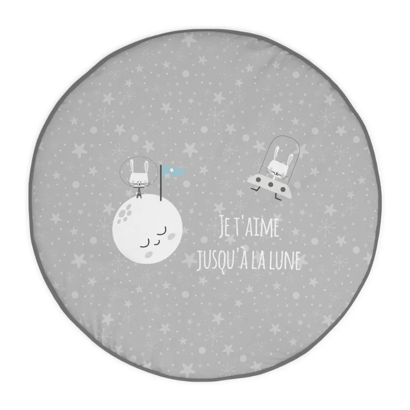 NAF NAF Tapis Rond Lapin Espace (90 x 90 x 2 cm)