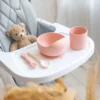 YUMMY Coffret Repas Silicone 4M+ - Rose Poudre