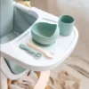 YUMMY Coffret Repas Silicone 4M+ - Vert Pastel