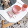 YUMMY Coffret Repas Silicone 4M+ - Rose Poudre