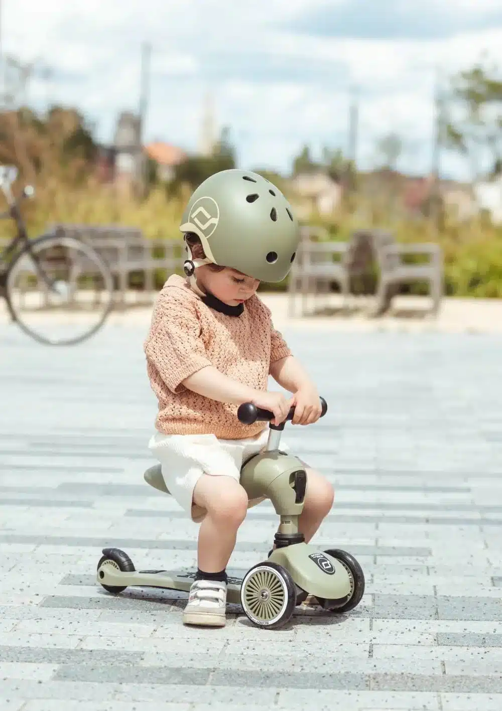 Trotinette 2-en-1 Highway Kick 1 Olive
