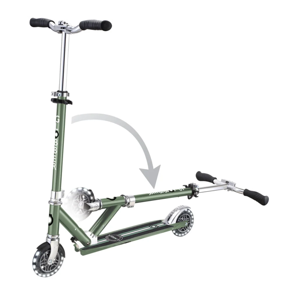 Trottinette Globber Flow Elements Lights Chrome Olive