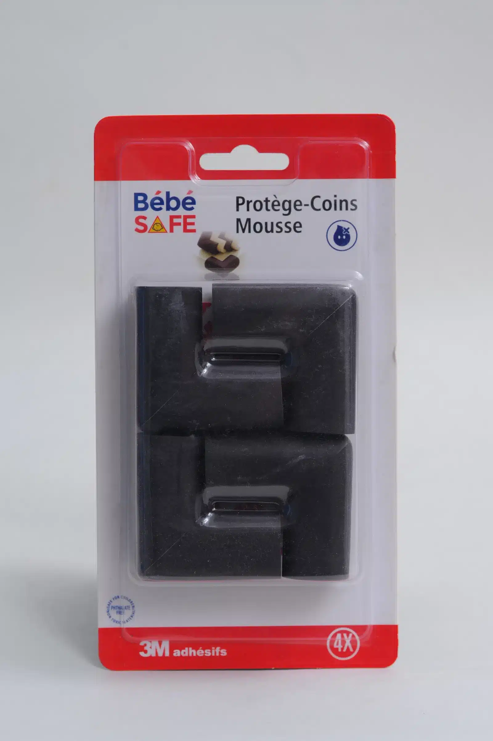 Bebe Safe Protège Coins Mousse Marron