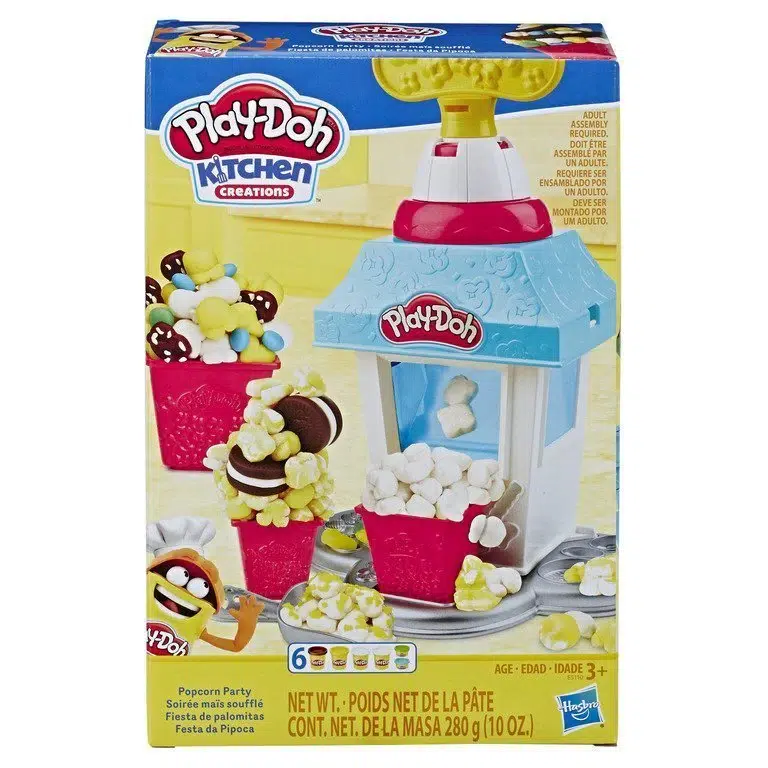 Play-Doh Fête du Pop-Corn – Machine à pop-corn et pâte à modeler E5110
