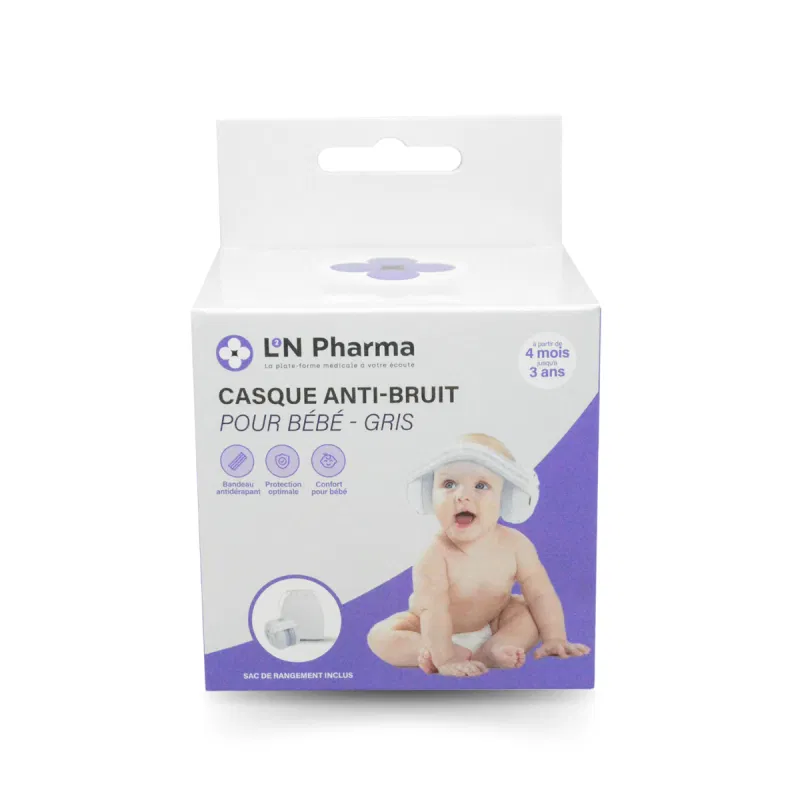 Casque Bébé Réducteur de Bruits L2N - Gris