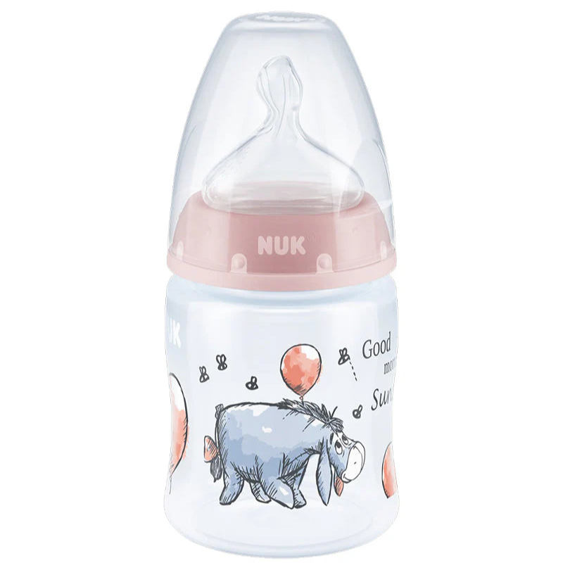NUK Biberon First Choice+ 150ml 0-6 mois – Winnie l’ourson Rose