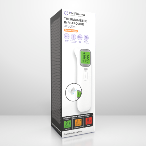 L2N Pharma Thermomètre Auriculaire et Frontal AOJ-20A