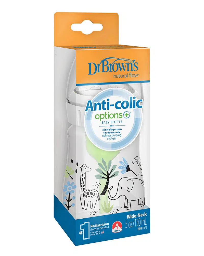 Dr. Brown’s Biberon Anti-Colique Options+ 150ml – Éléphant