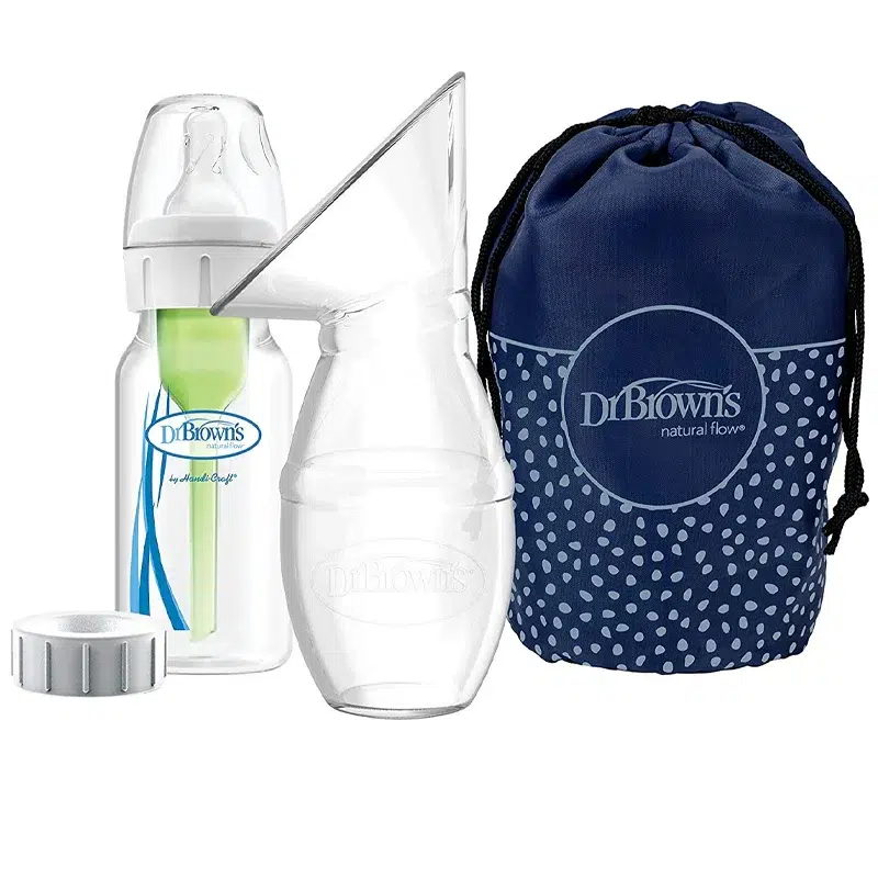 Dr. Brown's Tire-lait en Silicone + Biberon 120ml Col Étroit