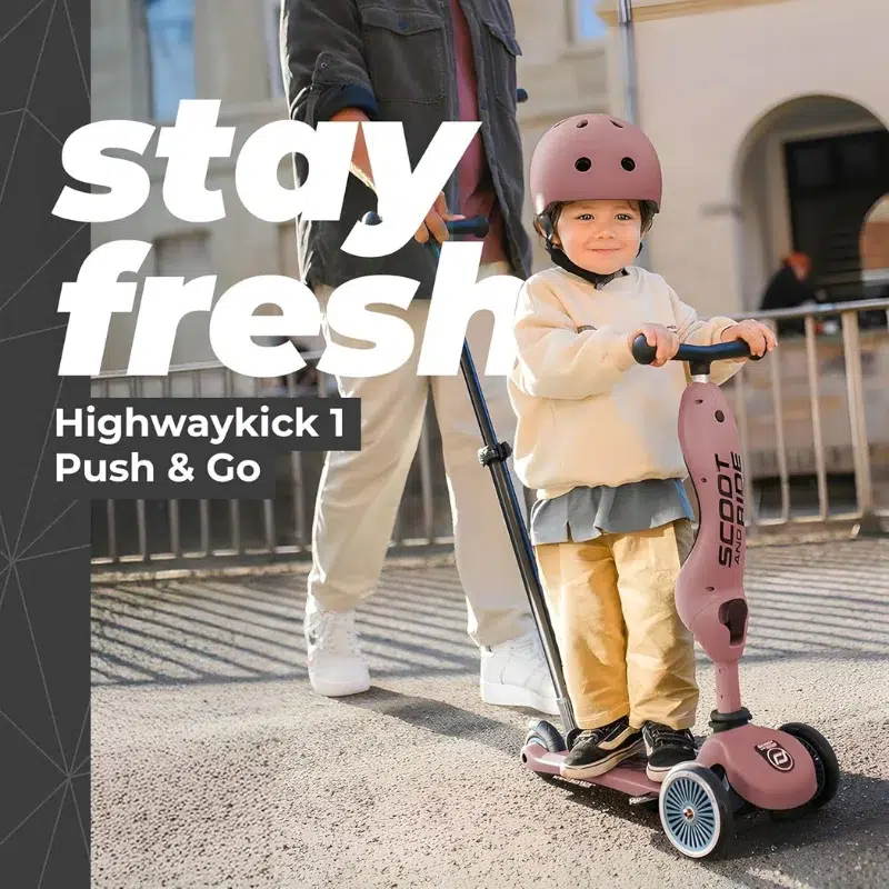 Highwaykick 1 Wildberry – Trottinette 3-en-1 Push & Go
