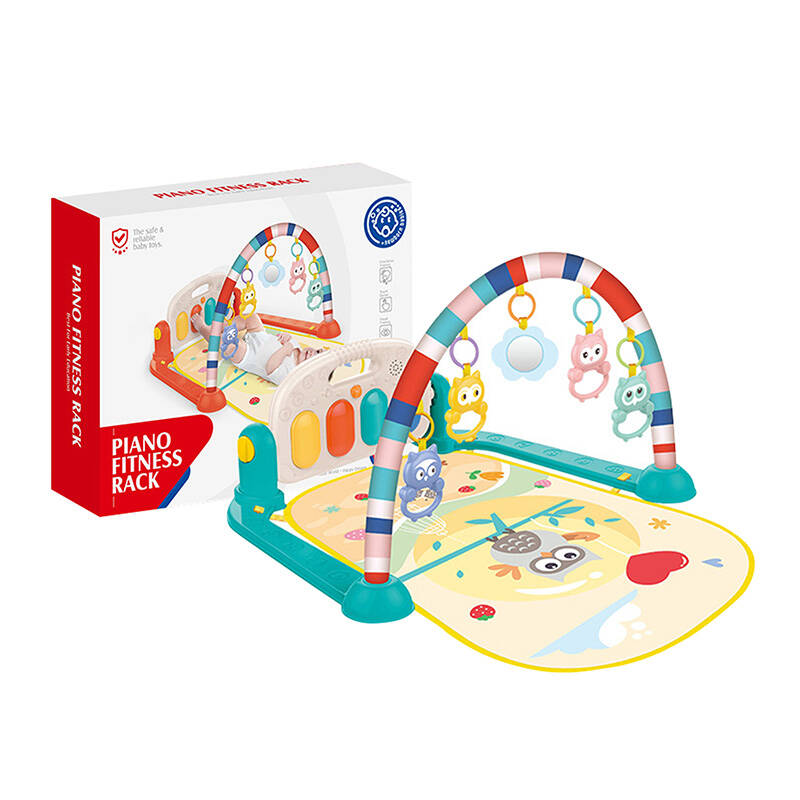 Tapis d’éveil Huanger avec piano et jouets suspendus