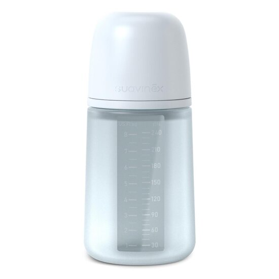 Suavinex Biberon Silicone Colour Essence Bleu Débit moyen 240 ml