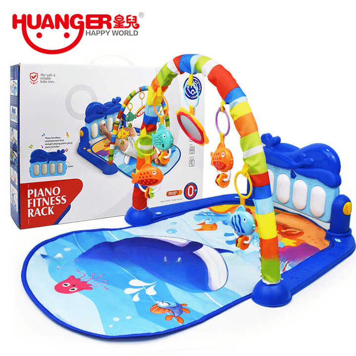 Tapis Musical d’Éveil Huanger – Piano et Hochets Bébé