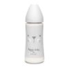 Biberon à tétine ronde débit rapide 360 ml - Moustache gris