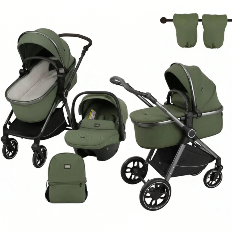 Poussette Duo Kidilo A8+C – Vert