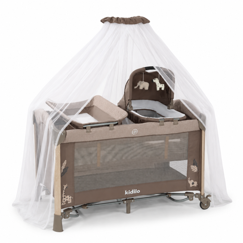 Lit Cododo Multifonction avec Couffin Deluxe Marron – Kidilo