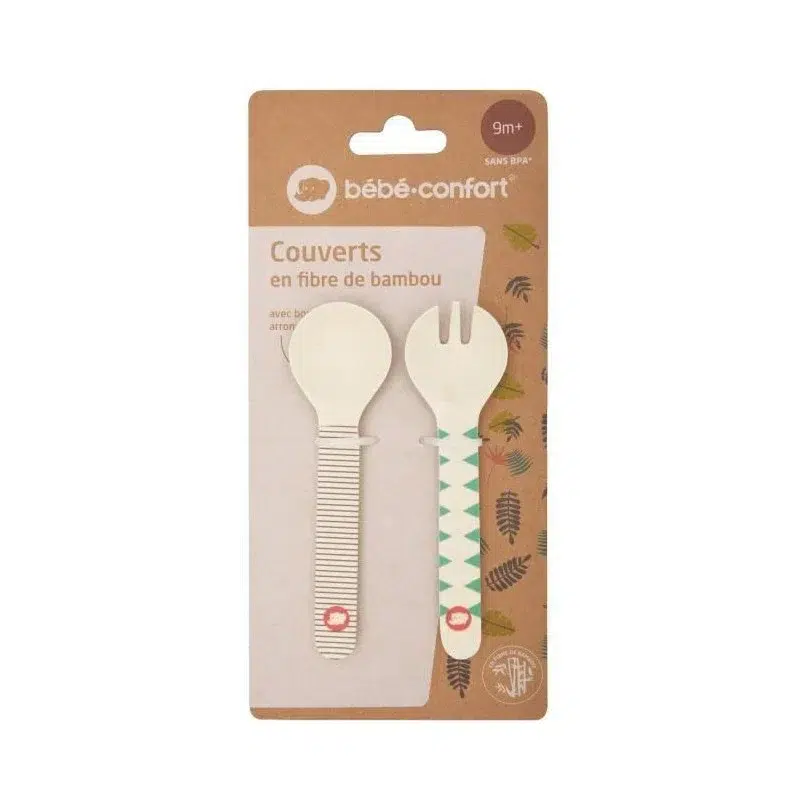 Couverts d'apprentissage en Bambou Jungle Vibes - Bébé Confort