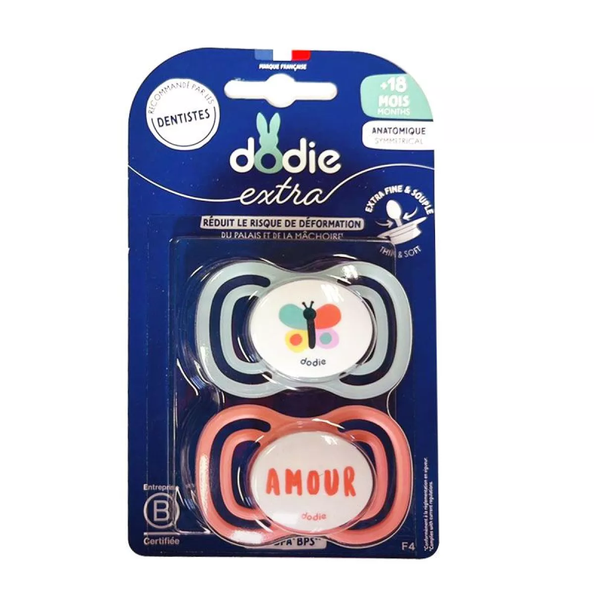 Dodie Sucettes Anatomiques Fines – +18 mois