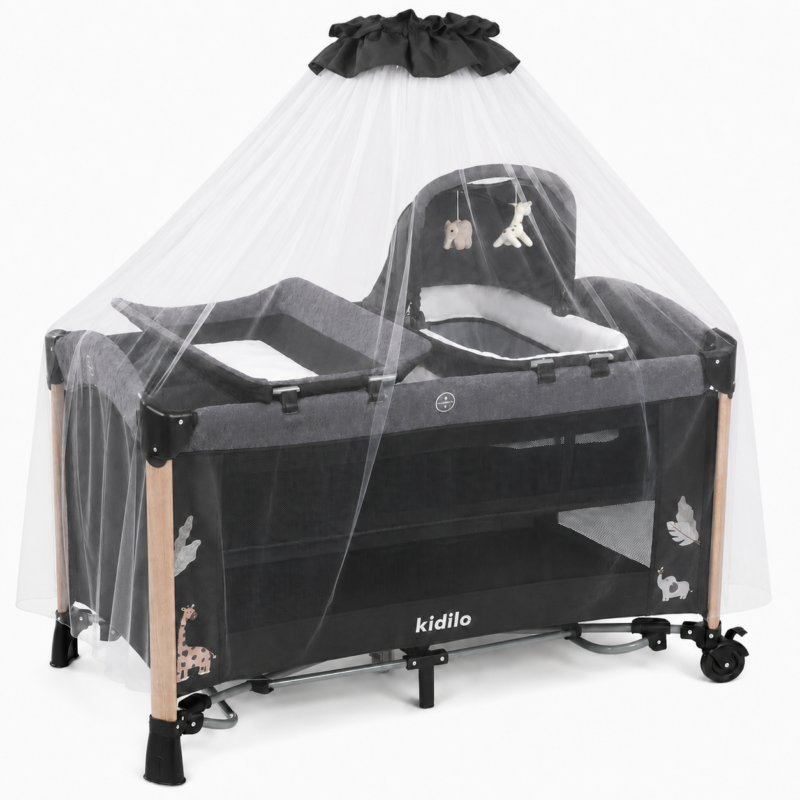 Lit Cododo Kidilo Noir – Berceau Bébé Multifonction