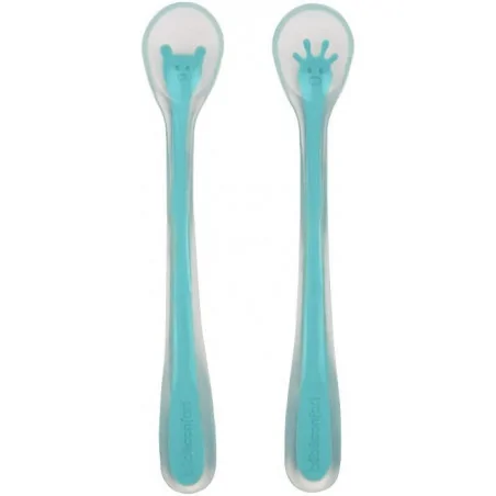 Set de 2 Cuillères en Silicone Douce 4M+ - Bébé Confort
