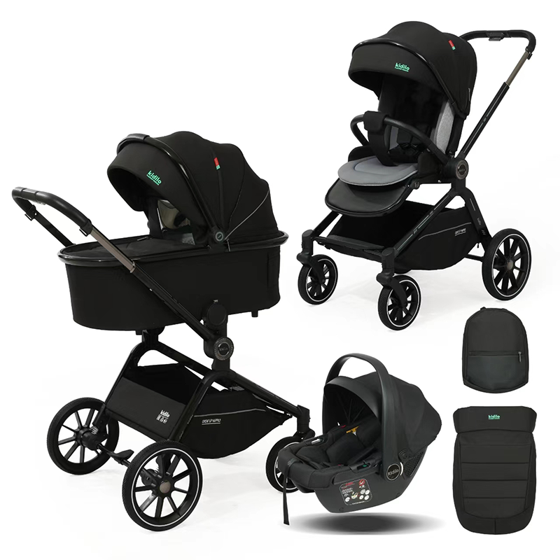 Poussette 3 en 1 Kidilo – Noir