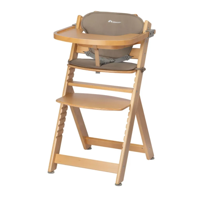 Chaise Haute Bébé En Bois Avec Coussin Timba