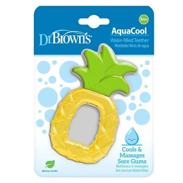 Dr Brown’s Anneau de Dentition Aqua Cool Ananas – 3 Mois +
