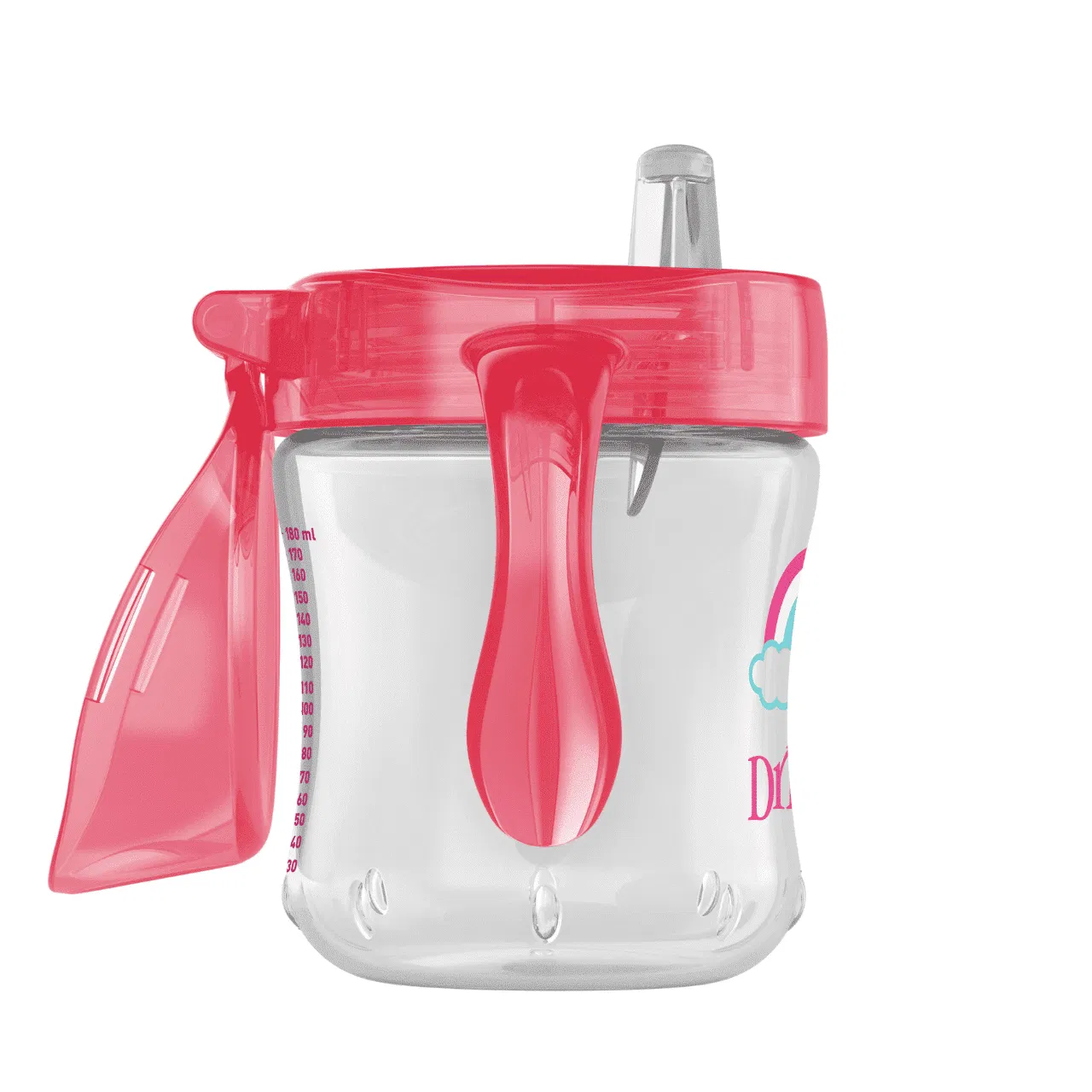 Gobelet transition Dr Brown’s 180ml Rose 6m+ Anti-fuite – Image 2