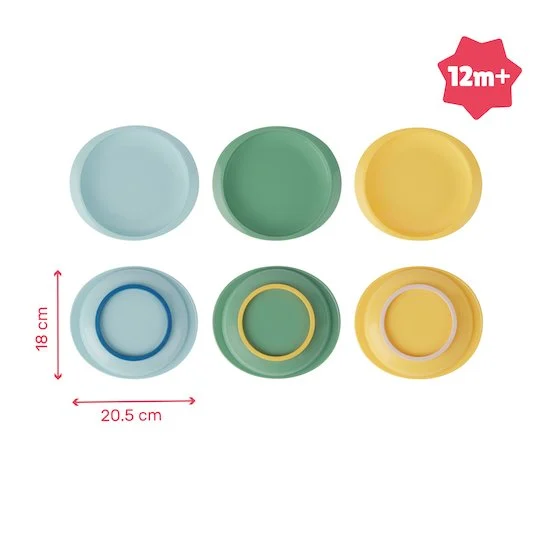Badabulle 3 assiettes anti-dérapantes Multicolore – Image 6