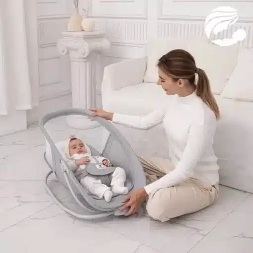 Balançoire Électrique Bébé 4en1 Mastela Gris Clair