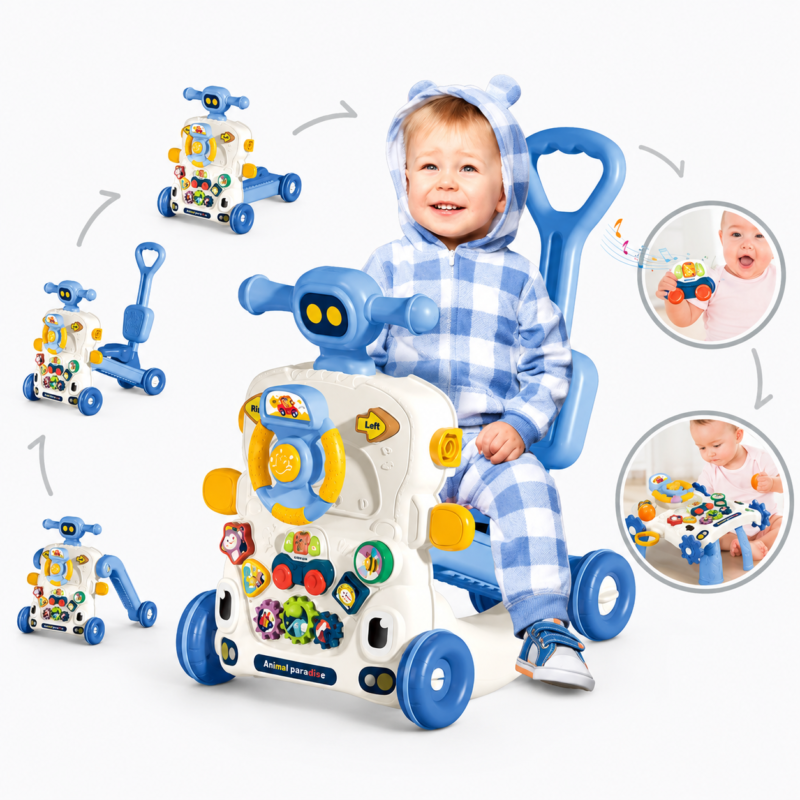 Trotteur Multifonction 6 en 1 Bébé Bleu Huanger