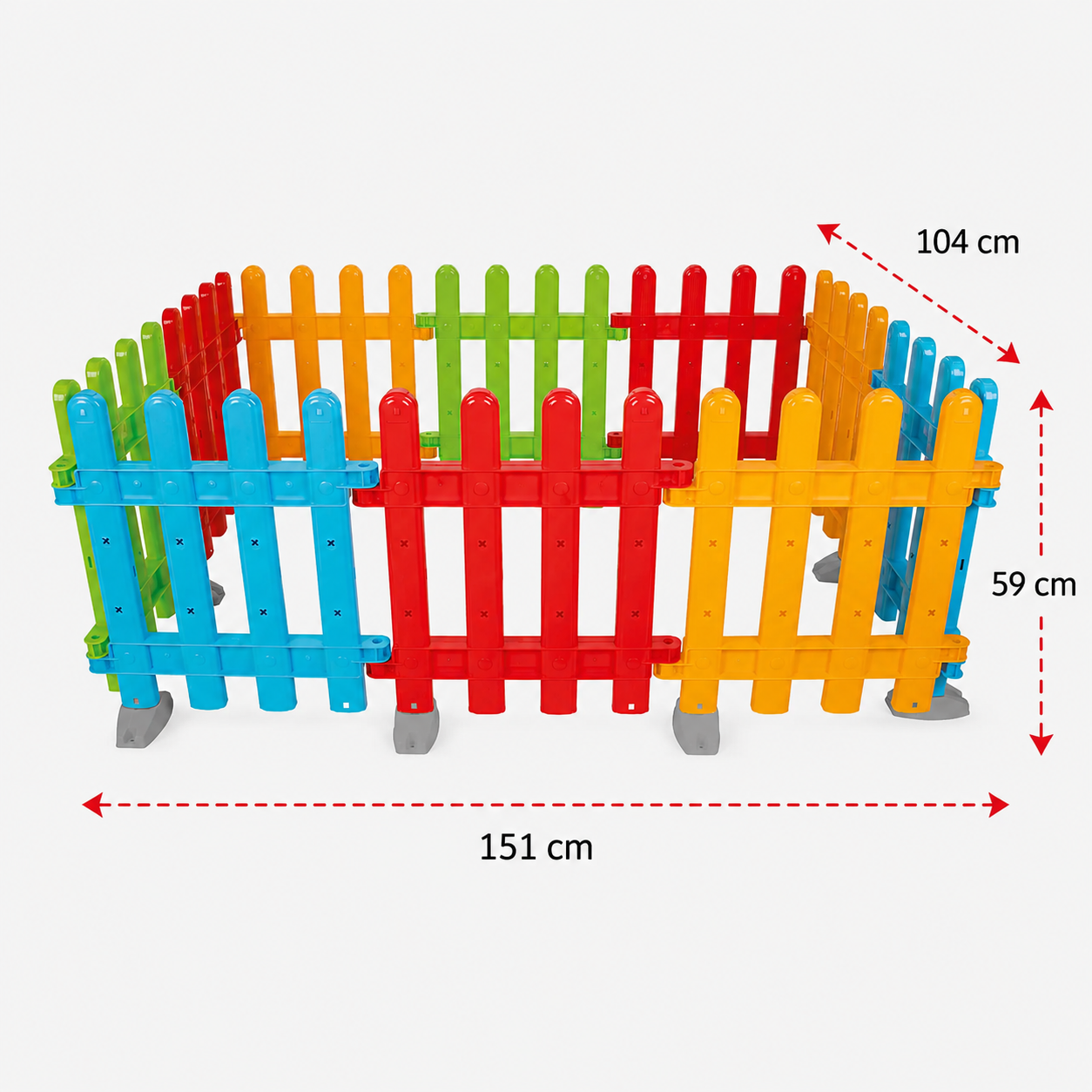 Clôture de Jeu pour Enfants Pilsan – Multicolore 10 Éléments
