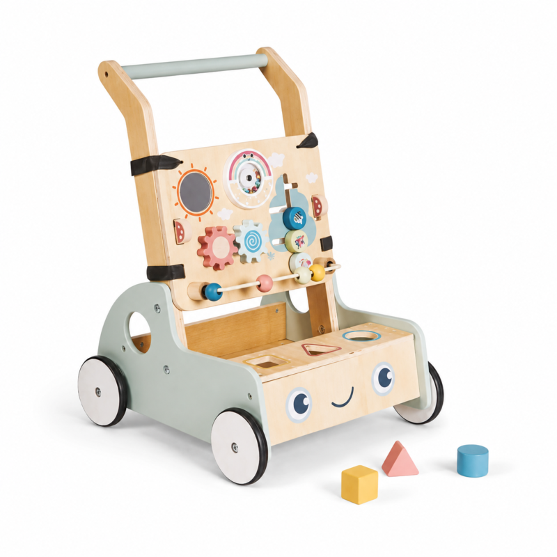 Trotteur en Bois Montessori Monti Turquoise MS Innovaciones