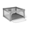 Pack Parc Bébé L Gris + Tapis de Jeu Girafe Éléphant 120x120 cm