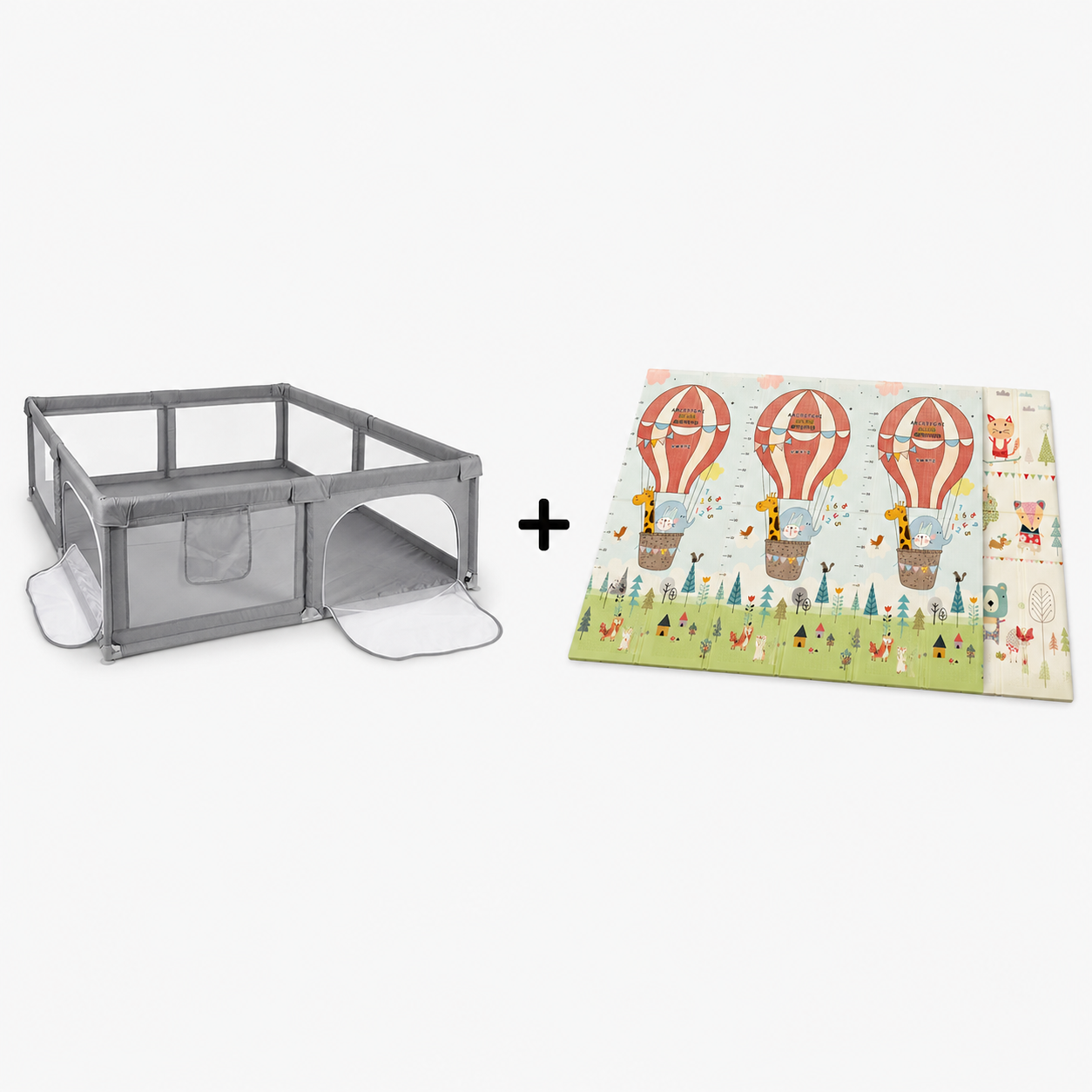 Pack Parc Bébé XXL MS + Tapis de Jeu Fancy 180x200 cm