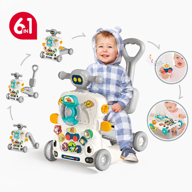 Trotteur Multifonction 6 en 1 Gris Huanger