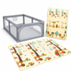 MS Innovaciones Pack Parc de Jeux XL avec Tapis Girafe Zèbre