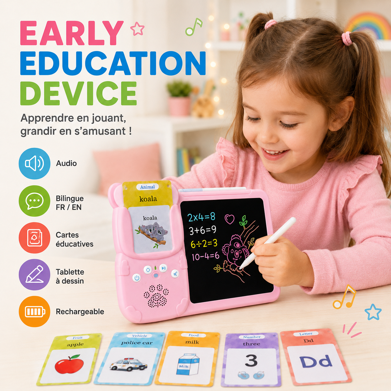 Tablette éducative enfant rechargeable
