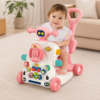 Trotteur Multifonction 6 en 1 pour Bébé Rose Huanger