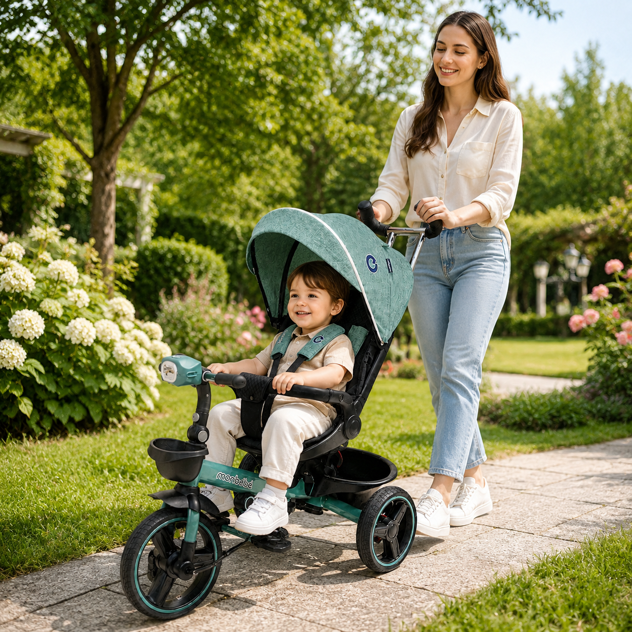 Tricycle Poussette Pliable Mon bébé Évolutif