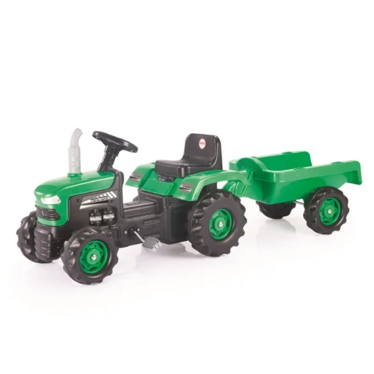Tracteur à pédales Dolu avec remorque - Vert