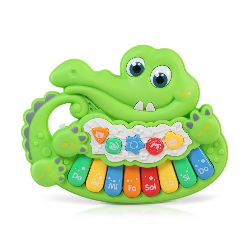 Piano crocodile lumineux et sonore