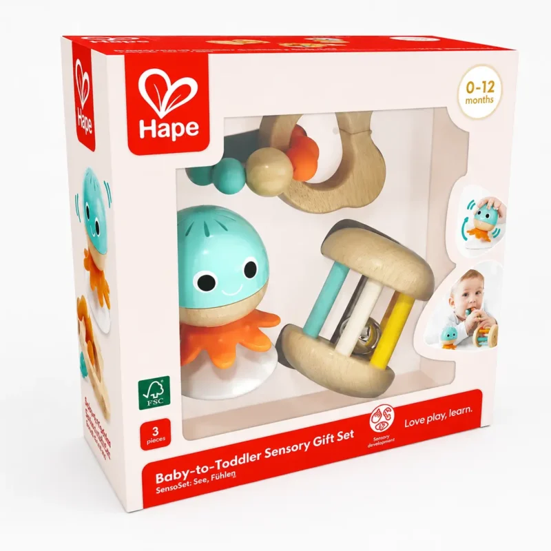 Set de 3 hochets sensoriel - Buki