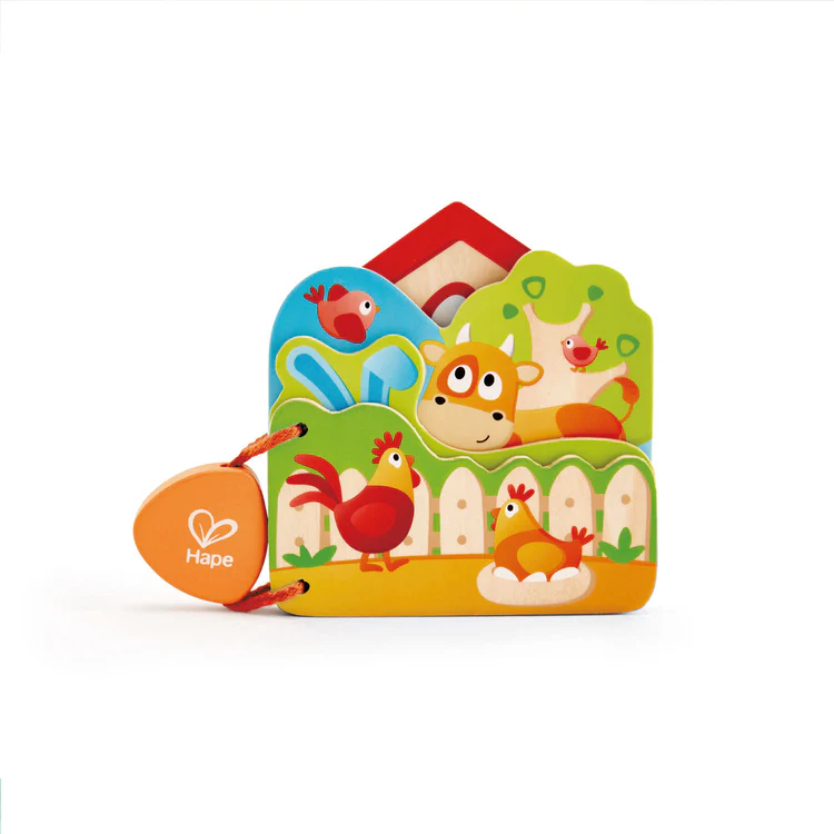 Hape Baby’s Farm Animal Book – Livre Bébé en Bois
