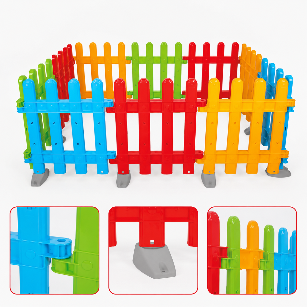 Clôture de Jeu pour Enfants Pilsan – Multicolore 10 Éléments