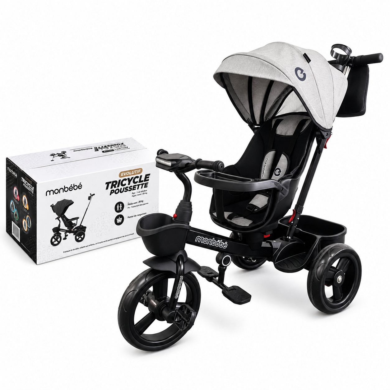 Tricycle Poussette Évolutif Mon bébé