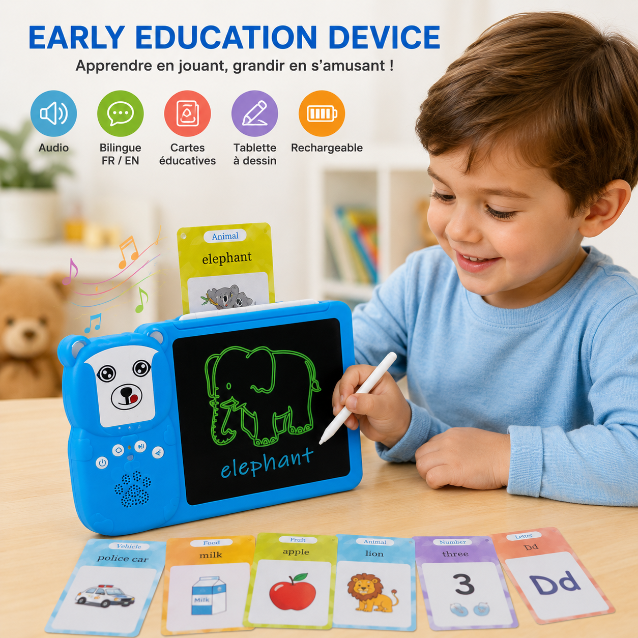 Tablette éducative enfant rechargeable