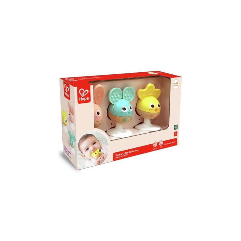 Trio de hochets Joyeux animaux - hape