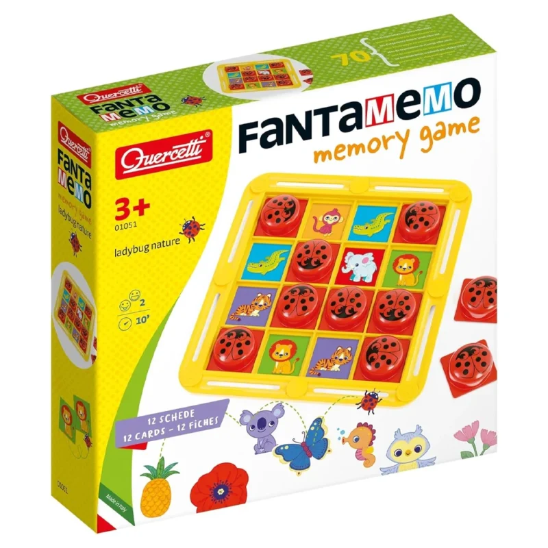 Quercetti Fantamemo - Jeu de Mémoire Interactif Ladybug