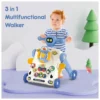Trotteur Bébé 2 en 1 avec Table d’Activités – Bleu